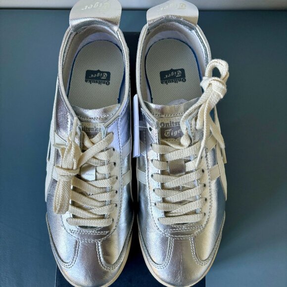 NWT Onitsuka Tiger Mexico 66 Silver / Off White - Picture 3 of 9